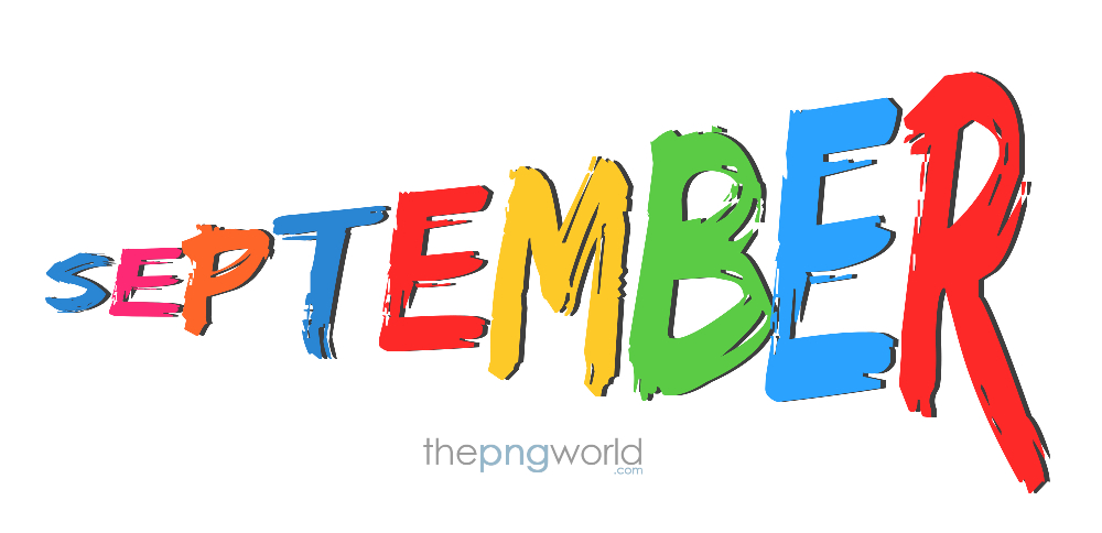 September Month with Text PNG september,month,calender,text,banner,poster,highlight,invitation